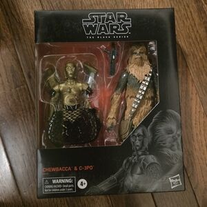 SOLD Star Wars The Black Series Chewbacca & C-3PO (C3PO)  In Cargo Net. Deluxe